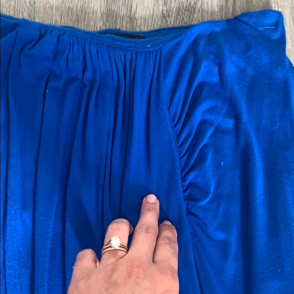 Royal Blue High waisted Skirt - Picture 3 of 6